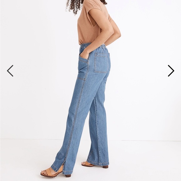 Madewell Denim Pull-On Loose Flare Pants medium - Picture 2 of 9